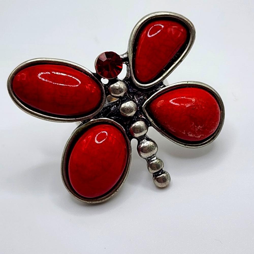 Red Butterfly Stretch Ring 45002-114